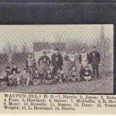 Waupun High School (Football Team) "yr 1900"