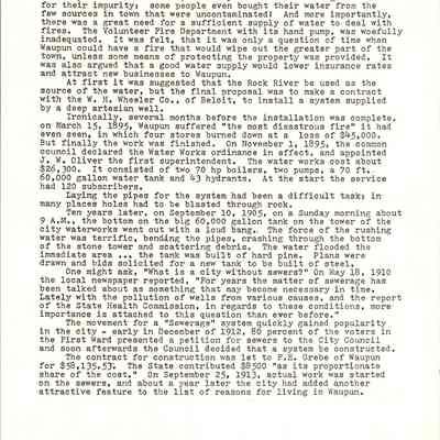 History, Utilities, Water and Sewer Systems