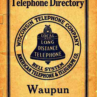 1920 Waupun Telephone Book