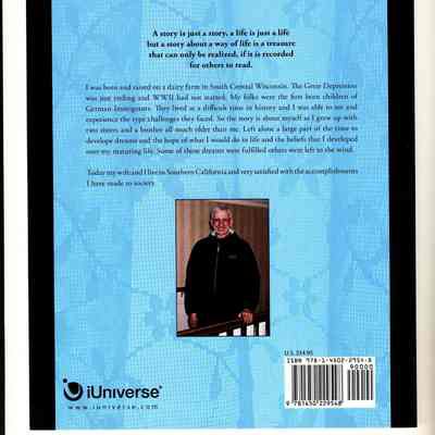 Picture of Allan Lange, author of book -"COW, CROPS AND A PONY"