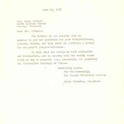 A Thank You Letter to the Society