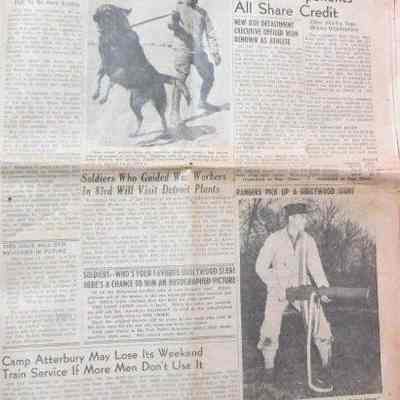 Indiana Newspaper-The Camp Crier- WWII-April 1943