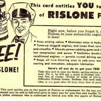 Postcard, Shaler, Rislone, Sent to Mr. Harry Wagner, Jr.