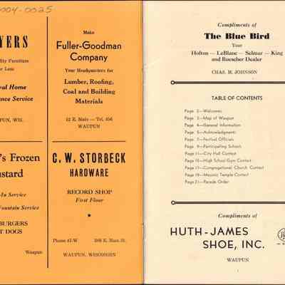 Waupun,Wisconsin School Music Association "District Music Festival" May 7 1949