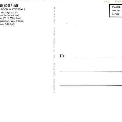 Wild Goose Inn Menu