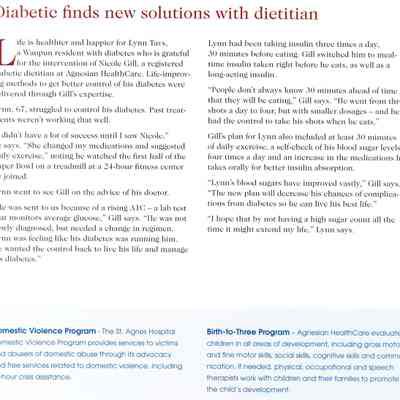 Diedtitian Helps Diabetic Find Solutions
