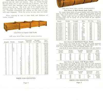 List of  Wood Tanks - Breyer Bros., Whiting Co.