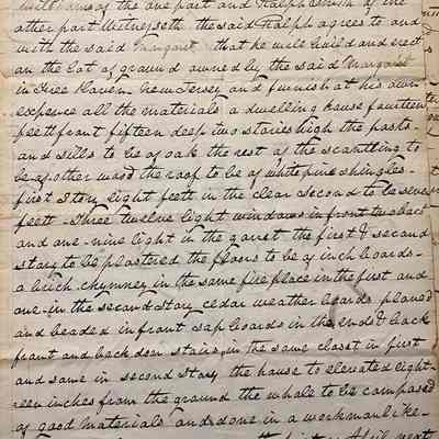 Margaret Williams Mortgage Letter - 1840 - (Courtesy Historical Society of Pennsylvania)
