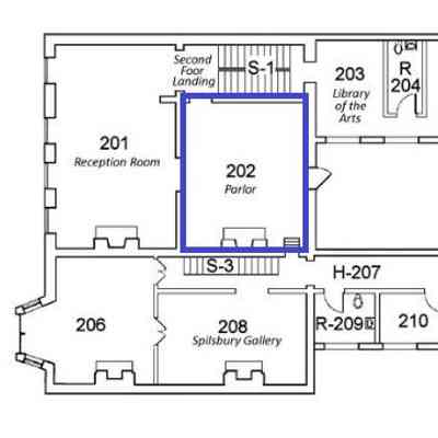 "1. Second Floor Plan, Parlor