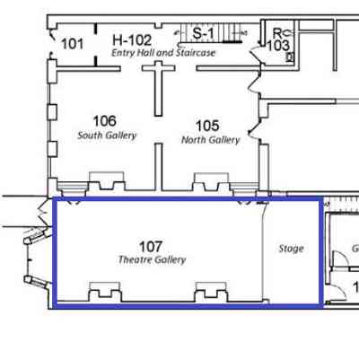 "First Floor Plan, Theatre Gallery