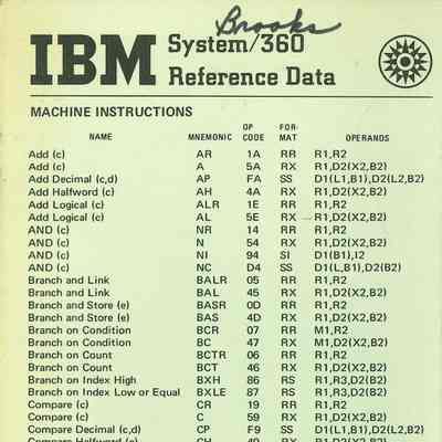 IBM System/360 Reference Data