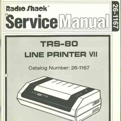 Service Manual : TRS-80 Line Printer VII