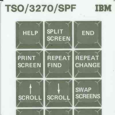 TSO/3270/SPF Keyboard Overlay