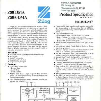 Z80-DMA Z80A-DMA : Product Specification