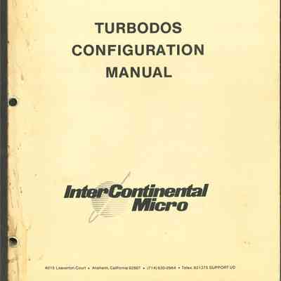TurboDOS Configuration Manual