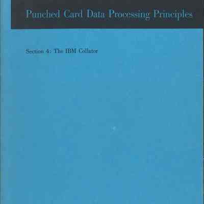 Punched Card Data Processing Principles
