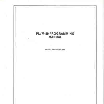 PL/M-80 Programming Manual