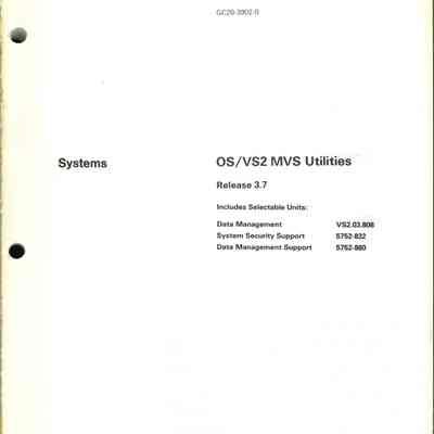 OS/VS2 MVS Utilities