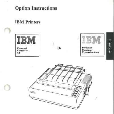 Option Instructions : IBM Printers