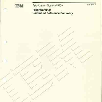Programming: Command Reference Summary