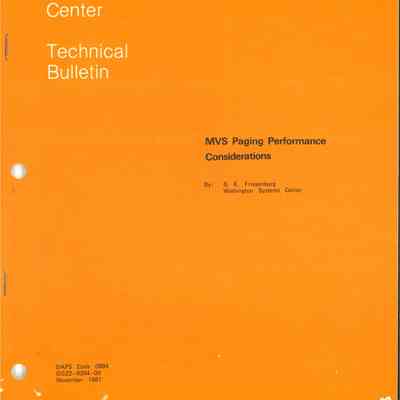 MVS Paging Performance Considerations