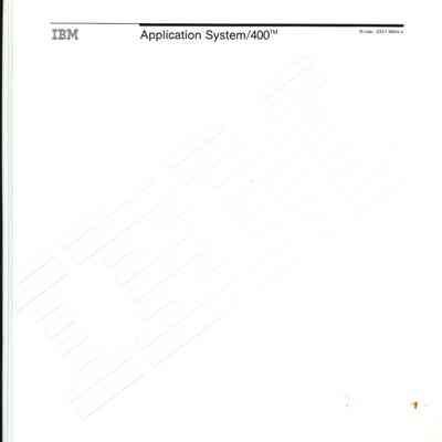 Application System/400 Documentation Binder