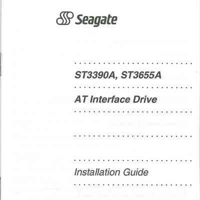 Seagate ST3390A, ST3655A AT Interface Drive