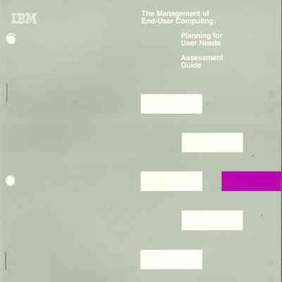 The Management of End-User Computing: Planning for User Needs : Assessment Guide