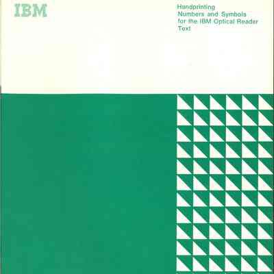 Handprinting Numbers and Symbols for the IBM Optical Reader