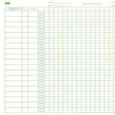 Scheduling Control Form