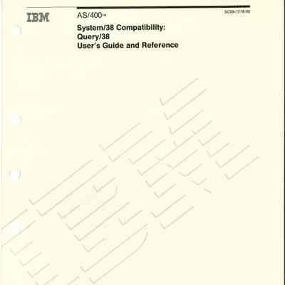 System/38 Compatibility: Query/38