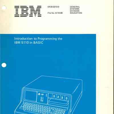 Introduction to Programming the 5110 in BASIC