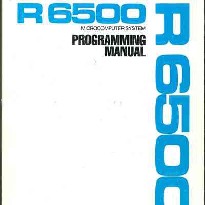 R 6500 Microcomputer System : Programming Manual