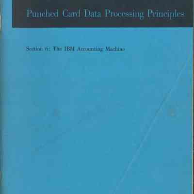 Punched Card Data Processing Principles