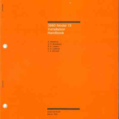 3880 Model 13 Installation Handbook