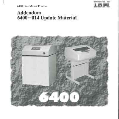 Addendum 6400-014 Update Material