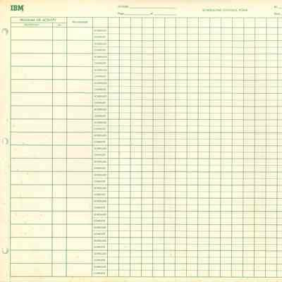 Scheduling Control Form
