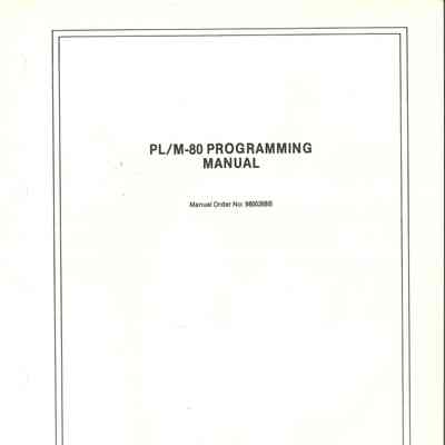 PL/M-80 Programming Manual