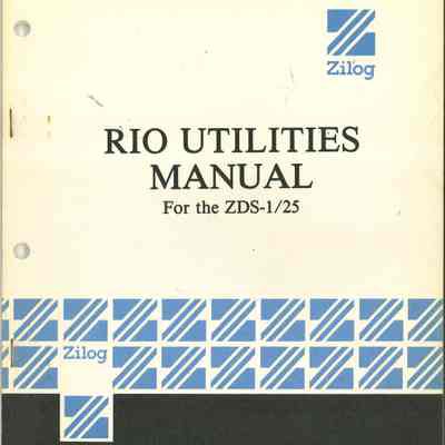 RIO Utilities Manual : For the ZDS-1/25