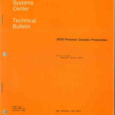 3033 Processor Complex Presentation