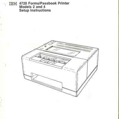 4720 Forms/Passbook Printer Models 2 and 4