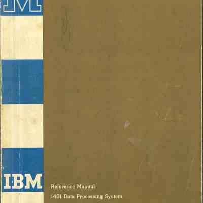 Reference Manual : 1401 Data Processing System