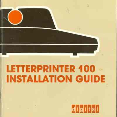 Letterprinter 100 Installation Guide