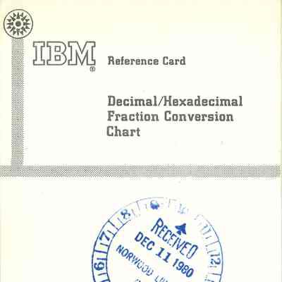 Decimal/Hexadecimal Fraction Conversion Chart