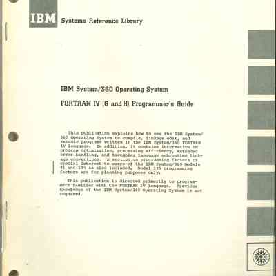 IBM System/360 Operating System : FORTRAN IV (G and H) Programmer's Guide