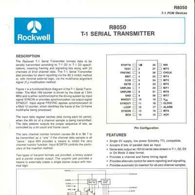 R8050 T-1 Serial Transmitter