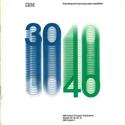 IBM Series III Copier/Duplicators: