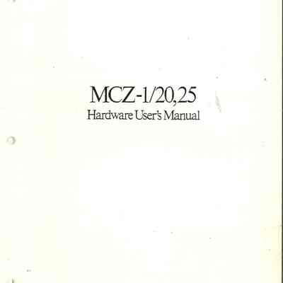 MCZ-1/20,25 : Hardware User's Manual