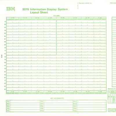 3270 Information Display System Layout Sheet