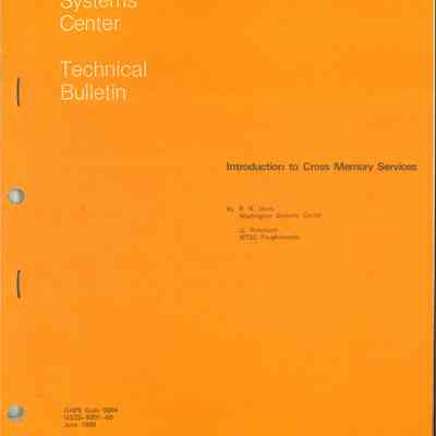 Introduction to Cross Memory Services